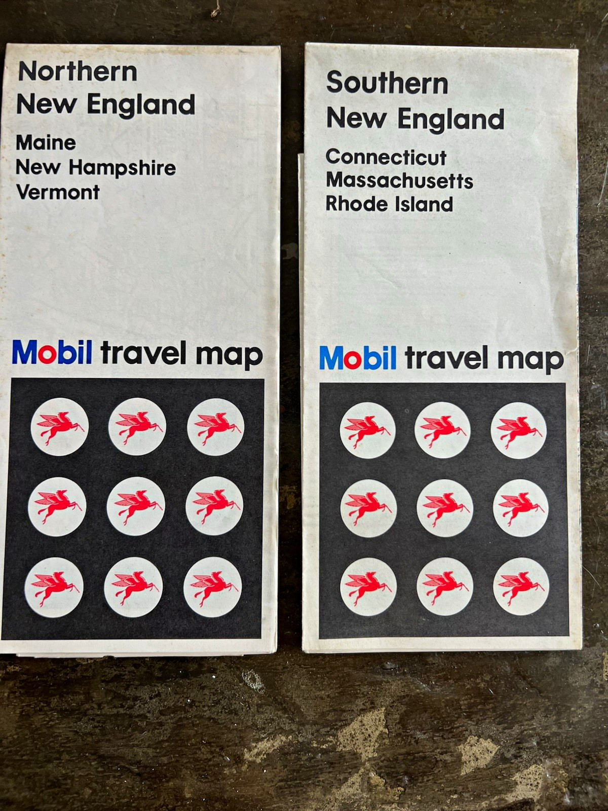 Vintage Mobil 1970’s Northern & Southern Road Map Brochure USA