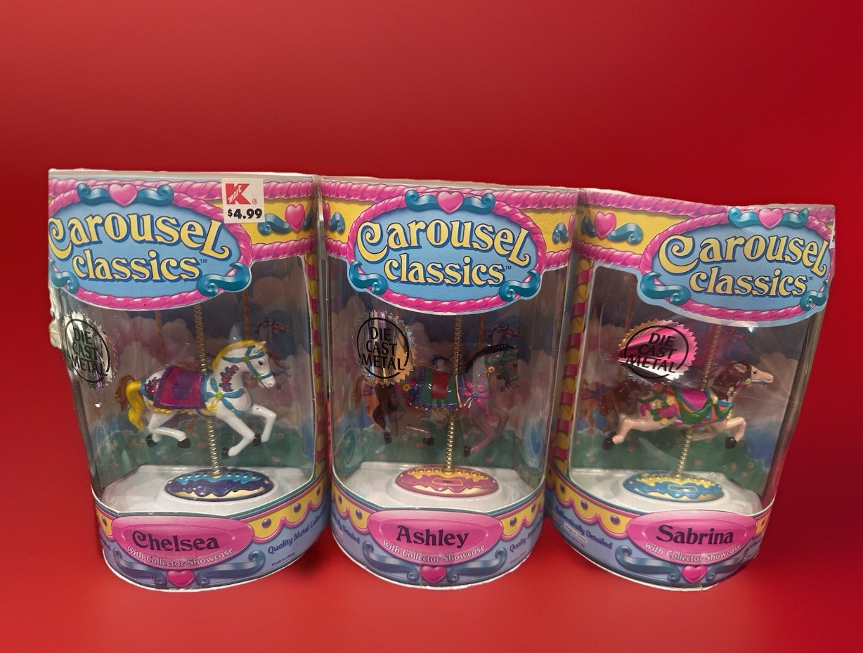 Diecast 1999 Carousel Classics Carousel Horse Sabrina , Ashley Peachtree 3 Pcs Diecast 1999 Carousel Classics Carousel Horse Sabrina , Ashley Peachtree 3 Pcs