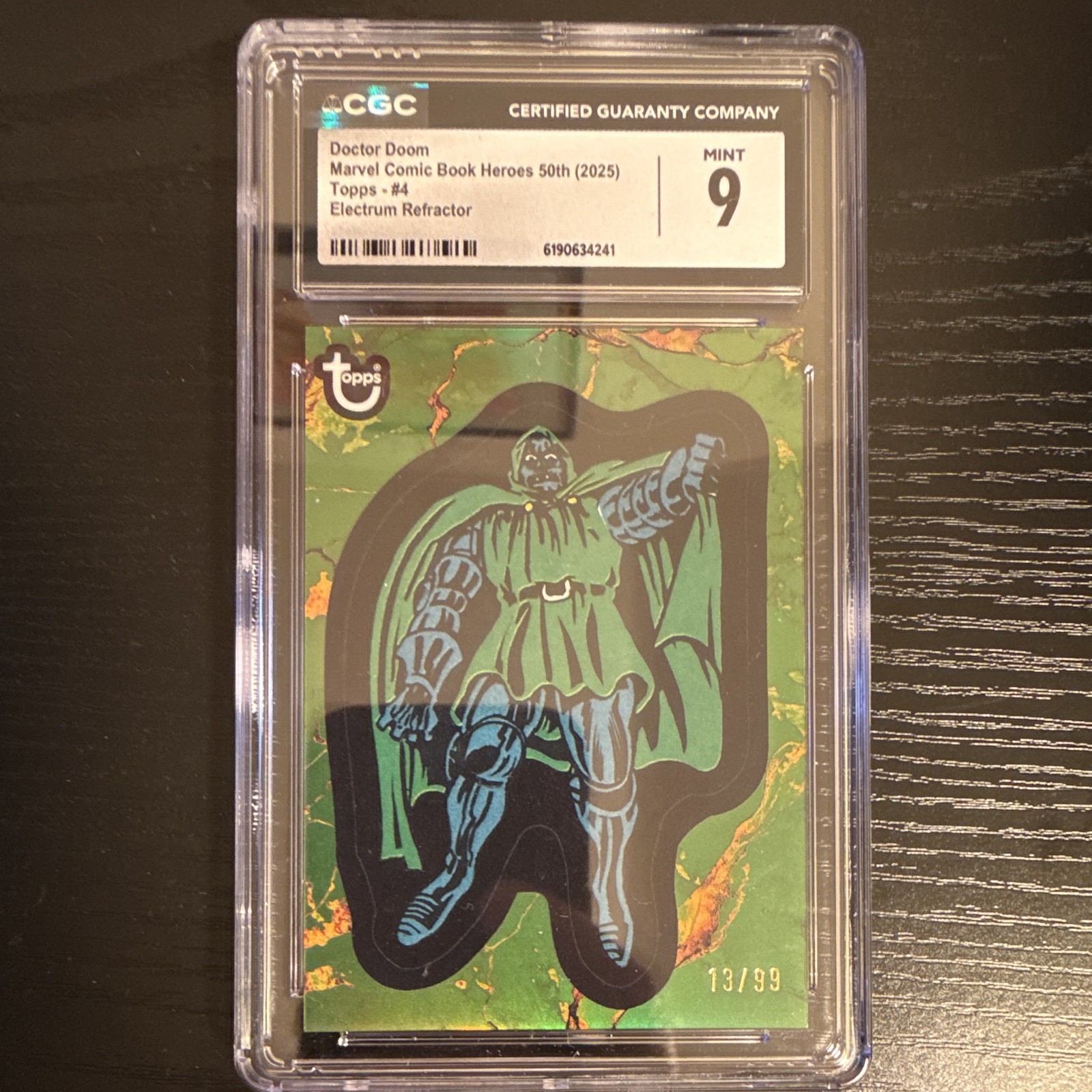 2025 Topps Marvel Comic Book Heroes 50th Doctor Doom Electrum /99 CGC 9 #4