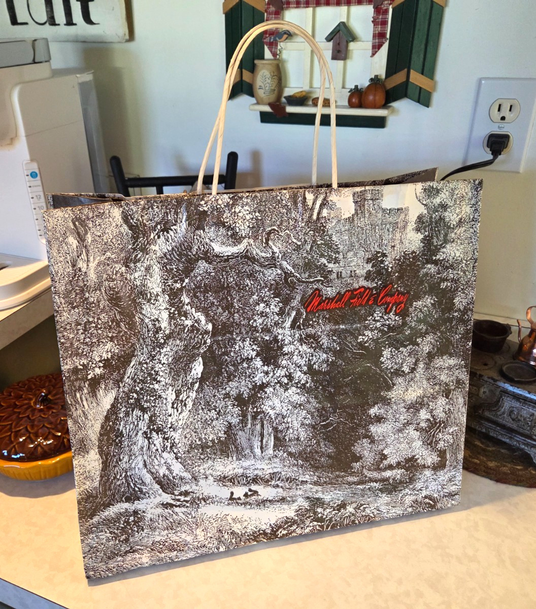 Vintage 1974 Marshall Field's Christmas Holiday Shopping Bag - MCM - Cool