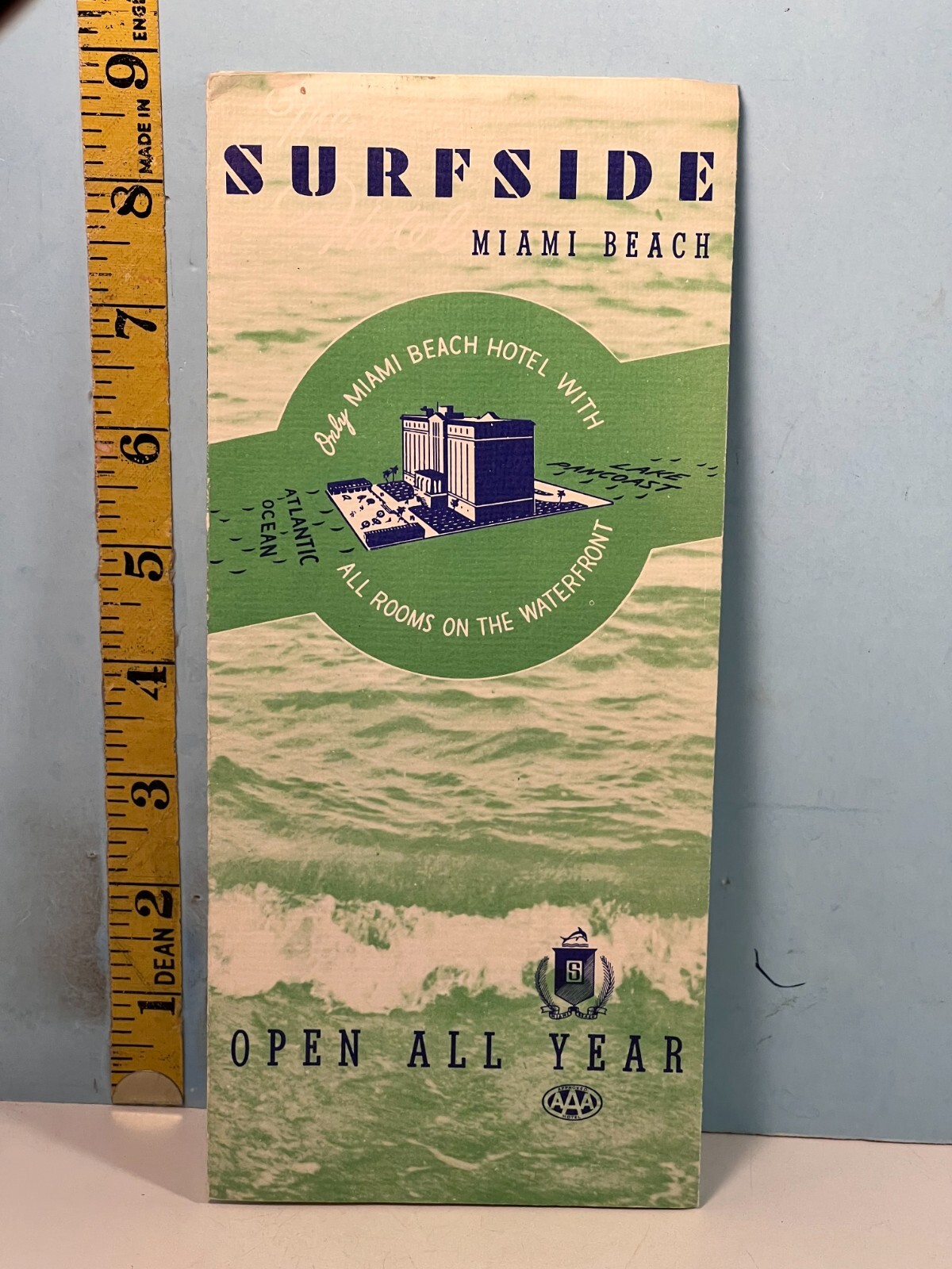 Vintage Miami Beach Surfside Waterfront Hotel AAA Brochure Vintage Miami Beach Surfside Waterfront Hotel AAA Brochure