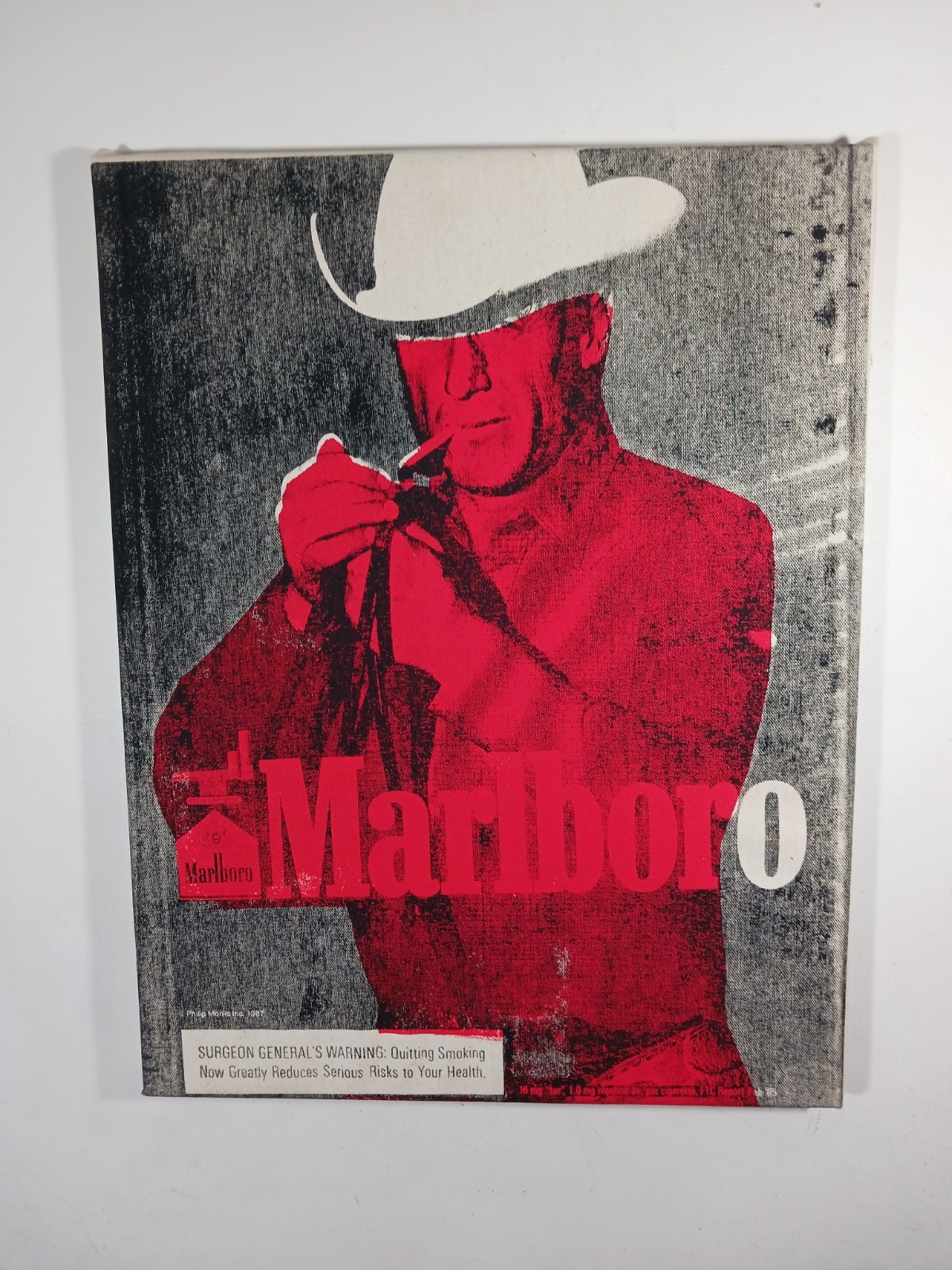 Marloboro Cowboy  Original Mixed Media Canvas   warhol banksy kaws street urban