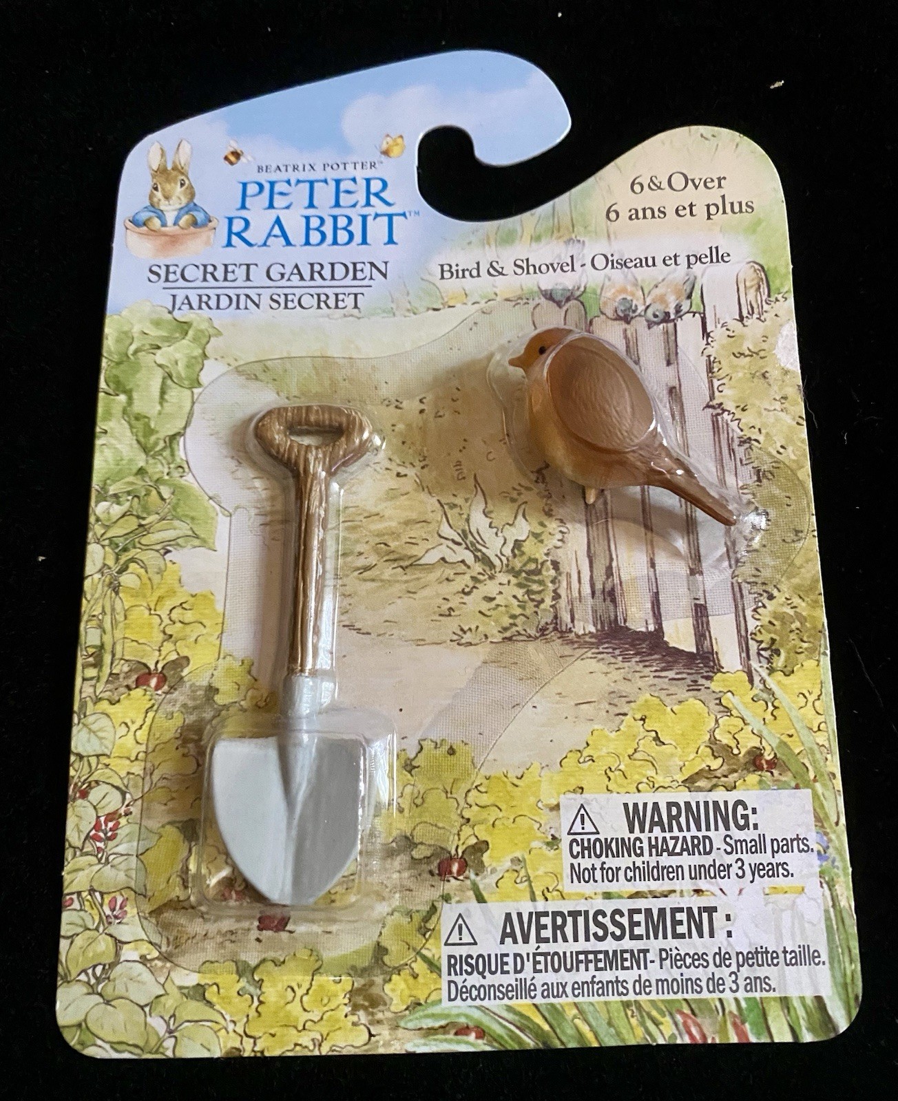 Beatrix Potter Peter Rabbit Secret Garden Bird & Shovel Miniature Set 2018 NIP