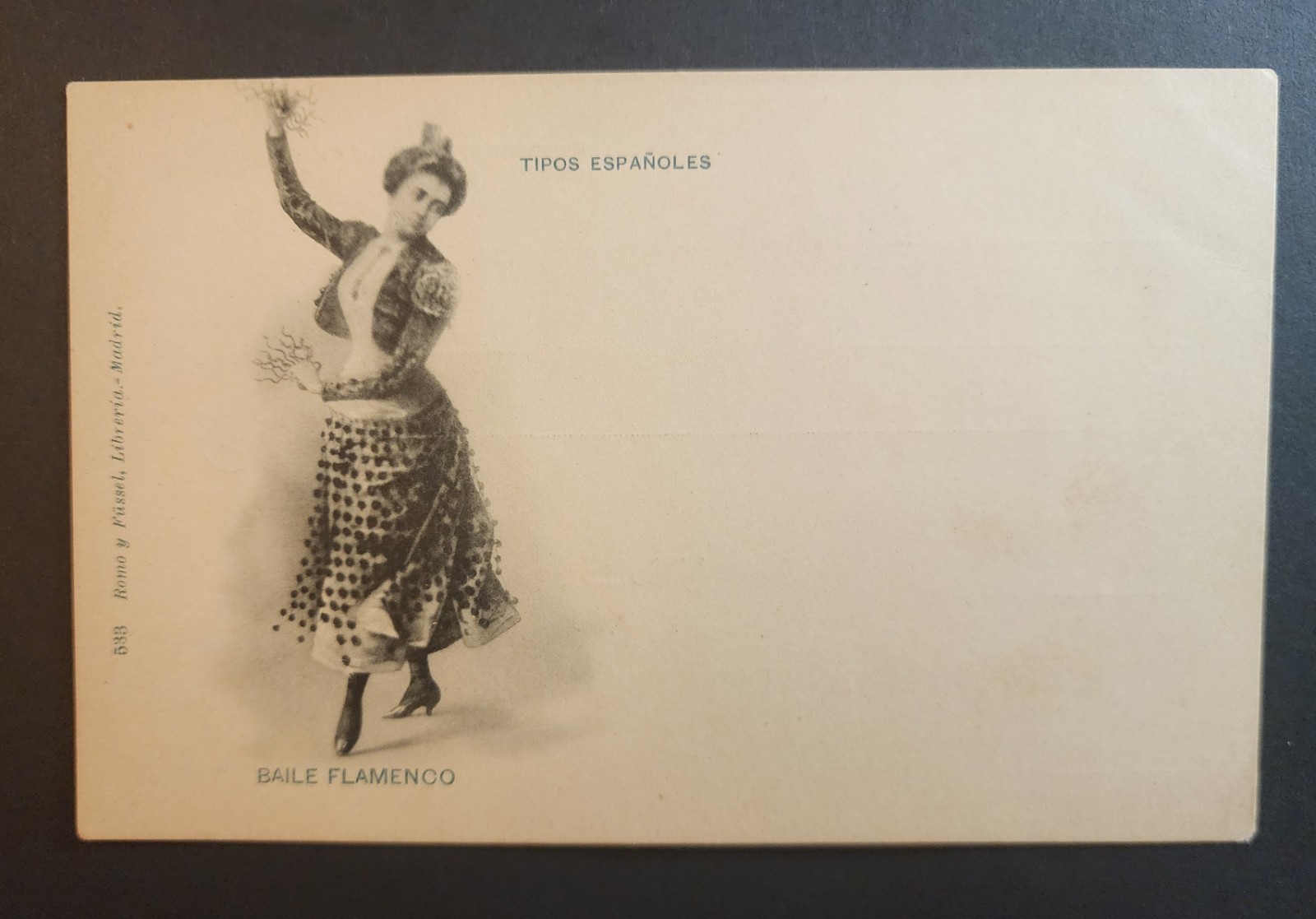 Antique c.1901–1905 Spain Baile Flamenco Dancer Postcard Romo y Fussel, Madrid Antique c.1901–1905 Spain Baile Flamenco Dancer Postcard Romo y Fussel, Madrid