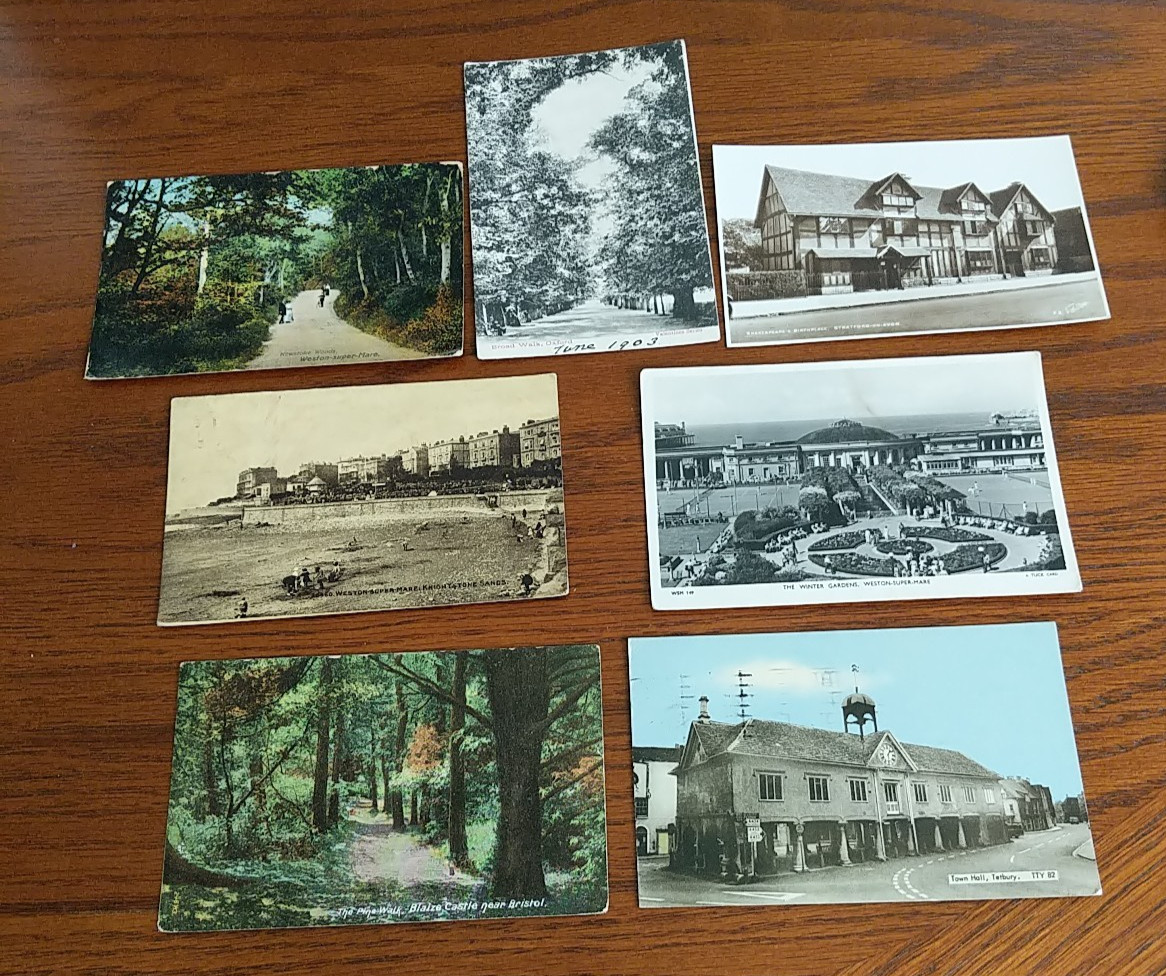 Cotswolds England Oxford Stratford Tetbury Weston Super Mare Postcard Vtg Lot x7 Cotswolds England Oxford Stratford Tetbury Weston Super Mare Postcard Vtg Lot x7