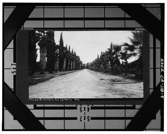 Riverside California 1916 Maude St Victoria Ave Citrus Road Palm Trees