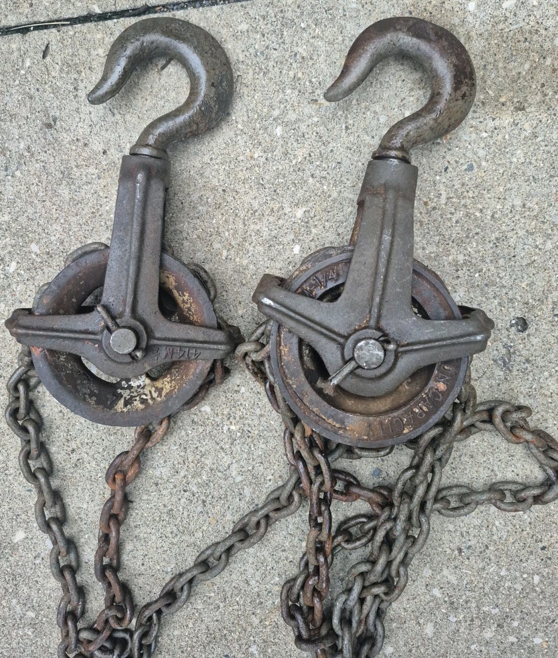  Vintage 1/4 Ton Dual Chain Pulley Differential With Chain Industrial Steampunk