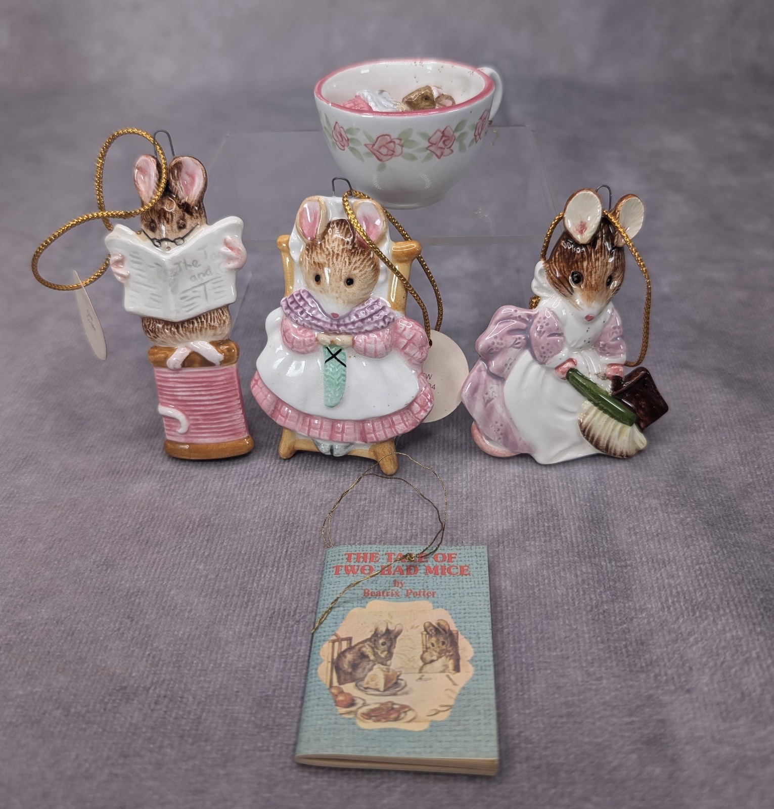 Vintage Schmid Beatrix Potter Ornaments - Lot of 5 Vintage Schmid Beatrix Potter Ornaments - Lot of 5