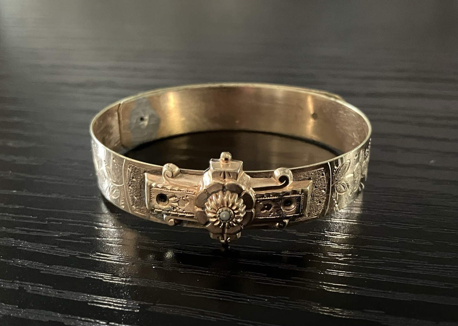 Antique Small Adjustable Gold-Tone Christian Bracelet – Child’s Faith Jewelry