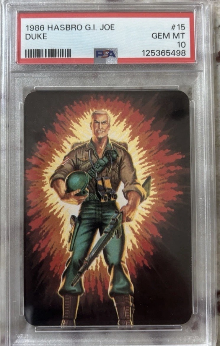 1986 Hasbro GI Joe Action Cards Duke #15 Psa 10 POP 13 First Card Appearance