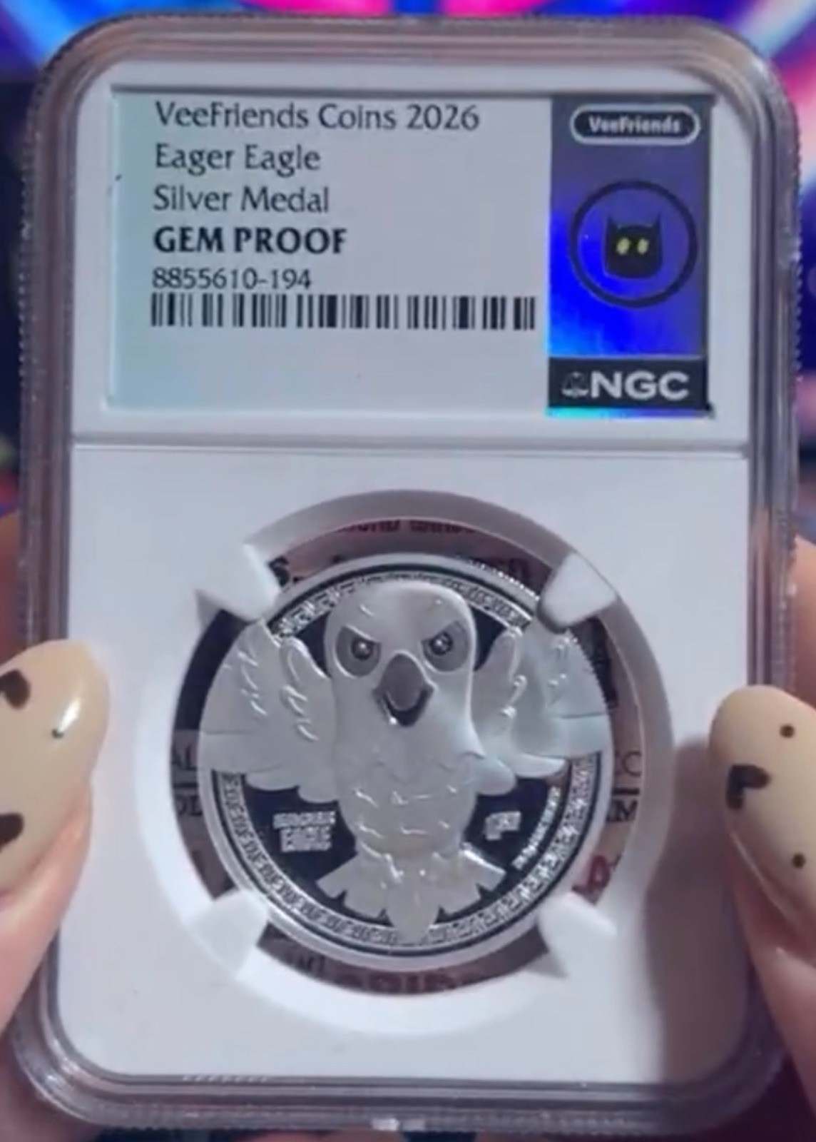 2026 VeeFriends Collectible Coin EAGER EAGLE SILVER COIN PURE .999 FINE SILVER 