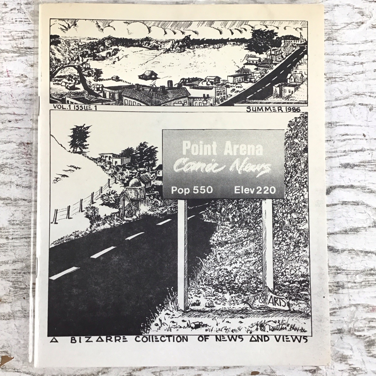 RARE Vintage 1986 vol. 1 signed Point Arena Comic News Dustin Smith Live Ink RARE Vintage 1986 vol. 1 signed Point Arena Comic News Dustin Smith Live Ink