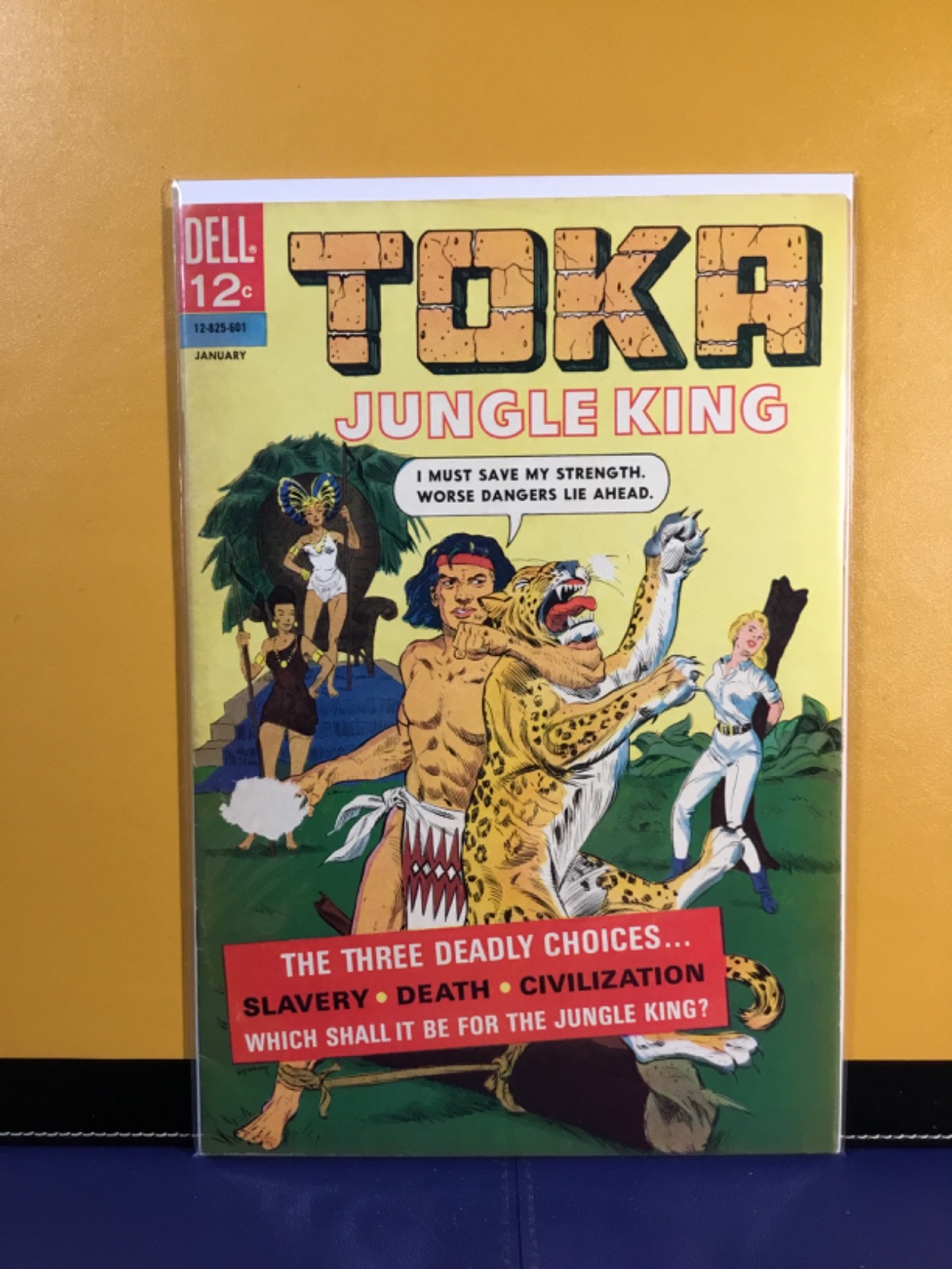 Toka Jungle King #6, Bondage Cover, Dell, VG+ 4.5 (1st Print, 1966 SILVER AGE) Toka Jungle King #6, Bondage Cover, Dell, VG+ 4.5 (1st Print, 1966 SILVER AGE)