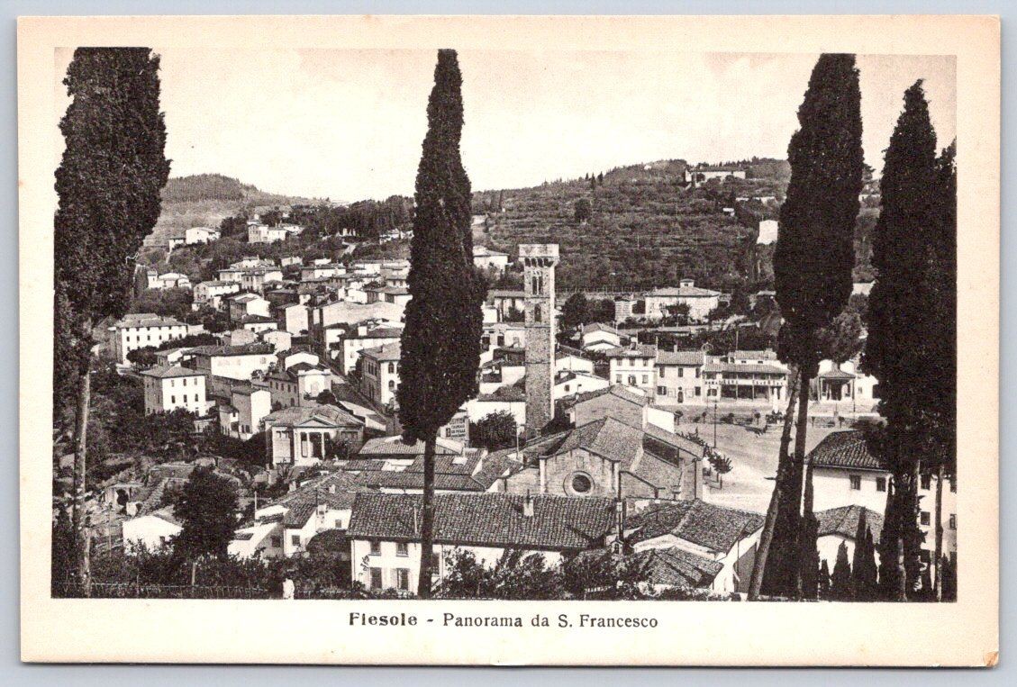 Antique Italy Postcard FIESOLE Panorama Da S. Francesco 1950s