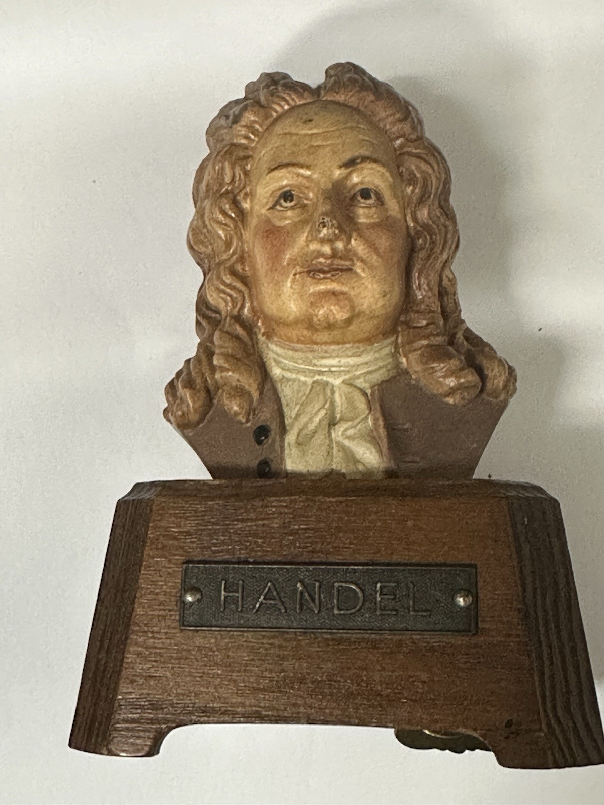Vintage HANDEL Bust Portrait Figurine. Hand Crafted Painted. Anri Italy RARE