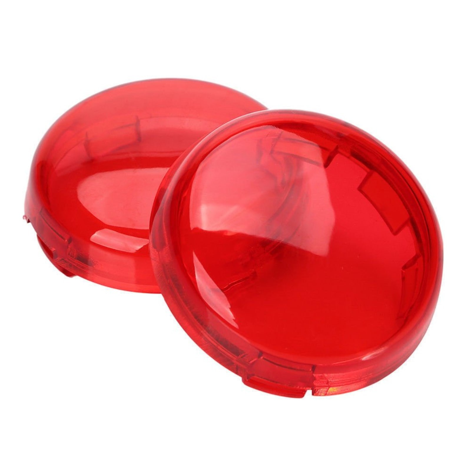 2 Pack Red Turn Signal Lens Covers for Harley Davidson 1986-2015 2.3in ABS