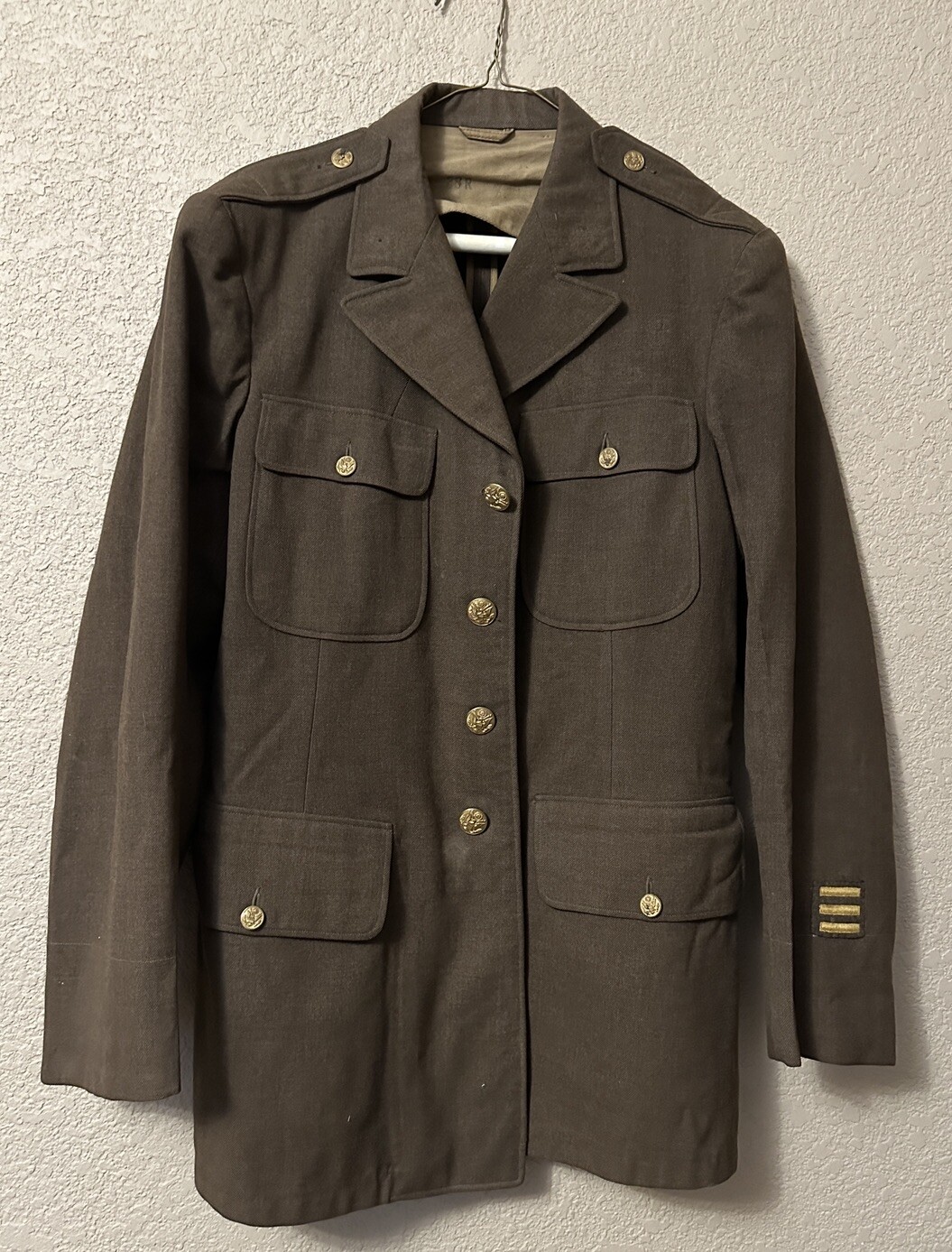 WWll US Army Jacket Mens 38 Reg Wool Military Dress Greens Coat Vintage WWll US Army Jacket Mens 38 Reg Wool Military Dress Greens Coat Vintage