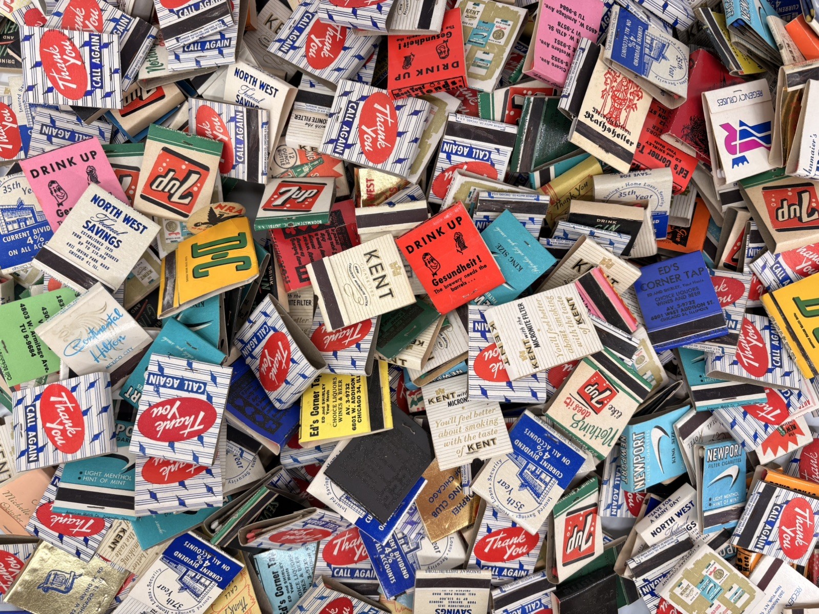 100 Vtg New and Partial Struck Matchbooks Large Mixed Lot Random 100 Vtg New and Partial Struck Matchbooks Large Mixed Lot Random