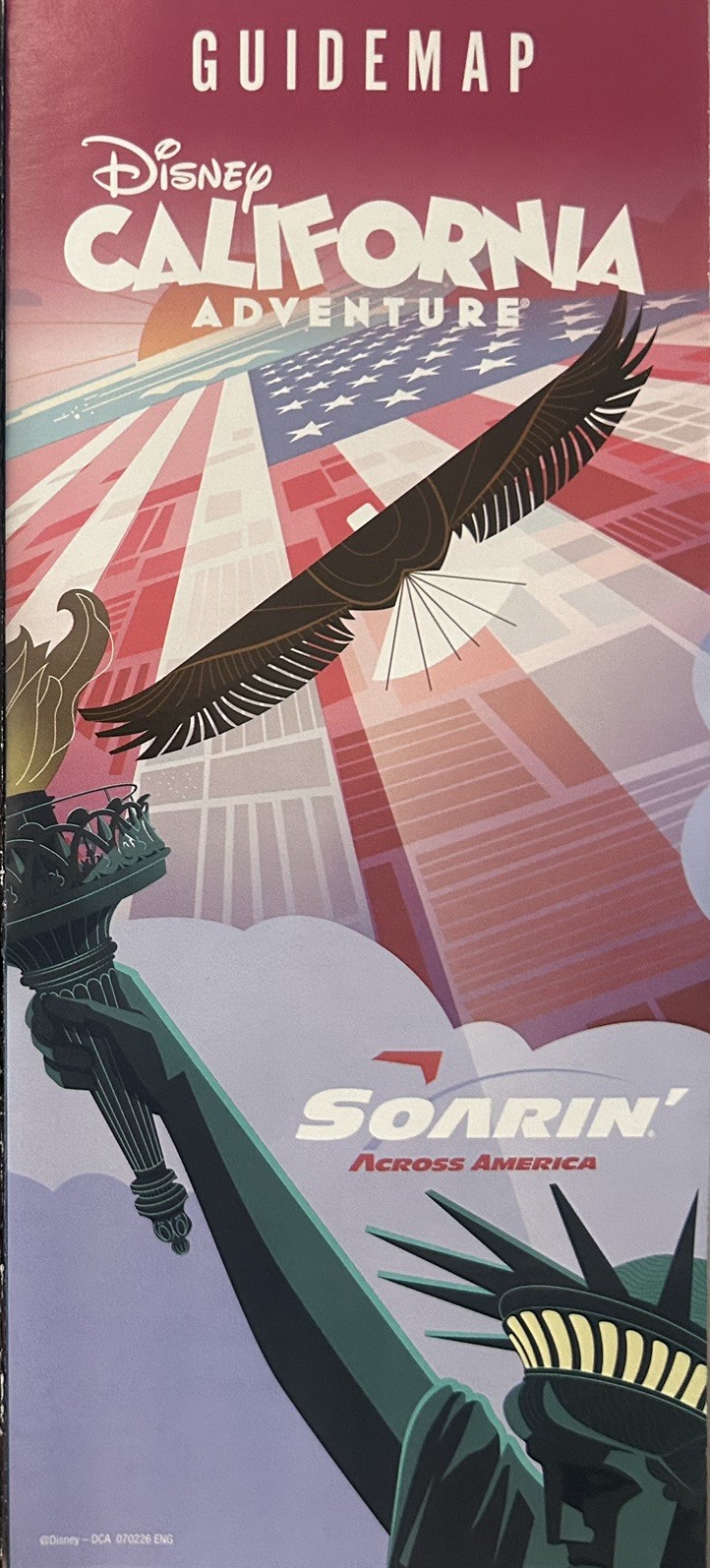 Disneyland DCA  California Adventure Park Guide Map 2026 Guidemap Soarin America