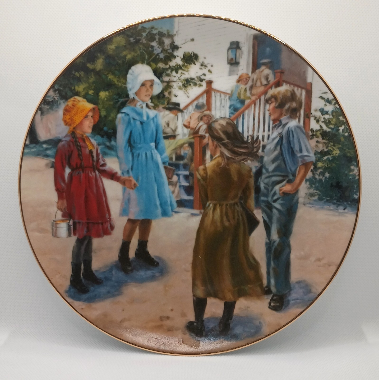 Little House On The Prairie Plate Country Girls #0685 1982 RARE Collectors LHOTP