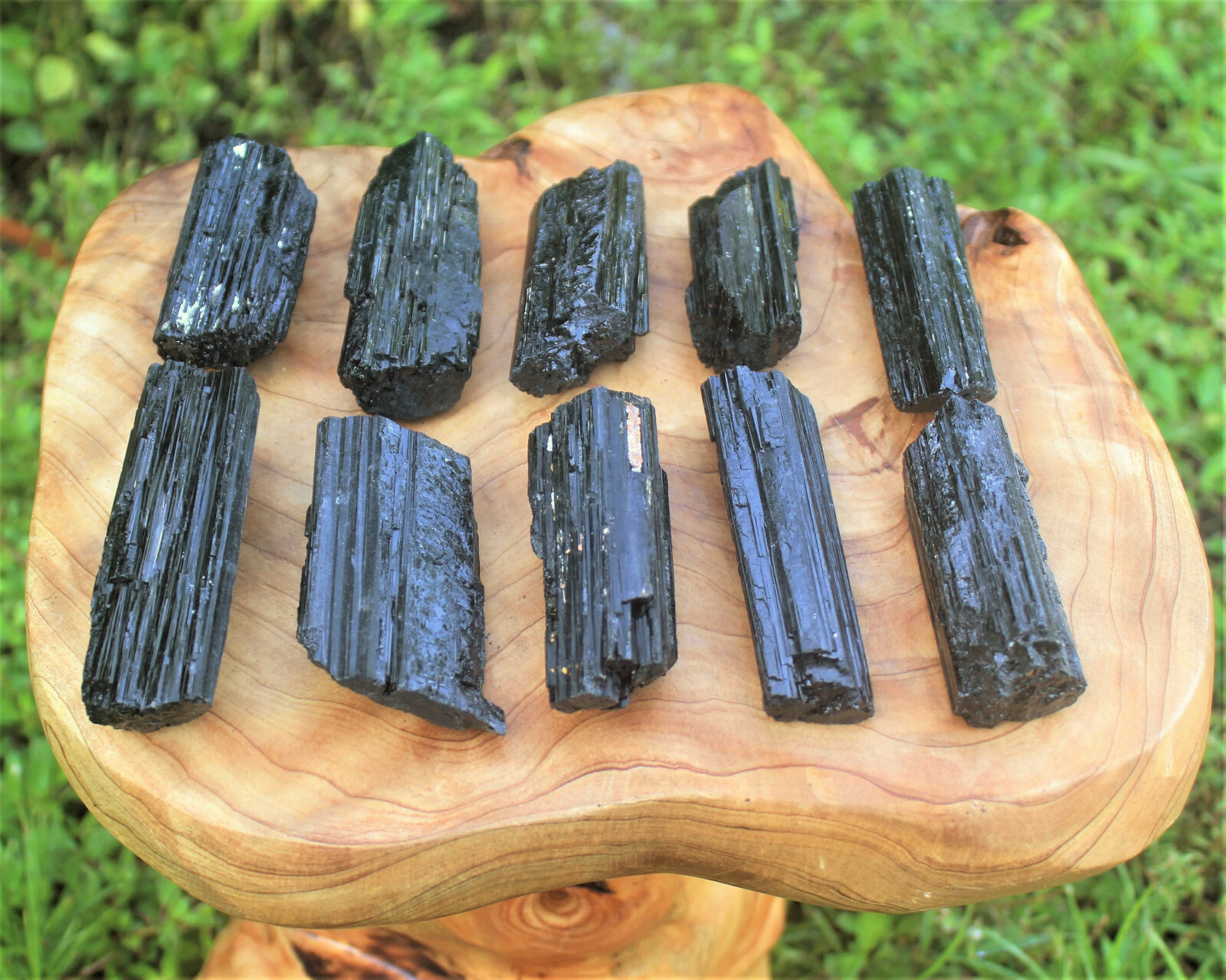 LARGE Natural Black Tourmaline Logs 3 - 4 oz ('A' Grade Raw, Rough)