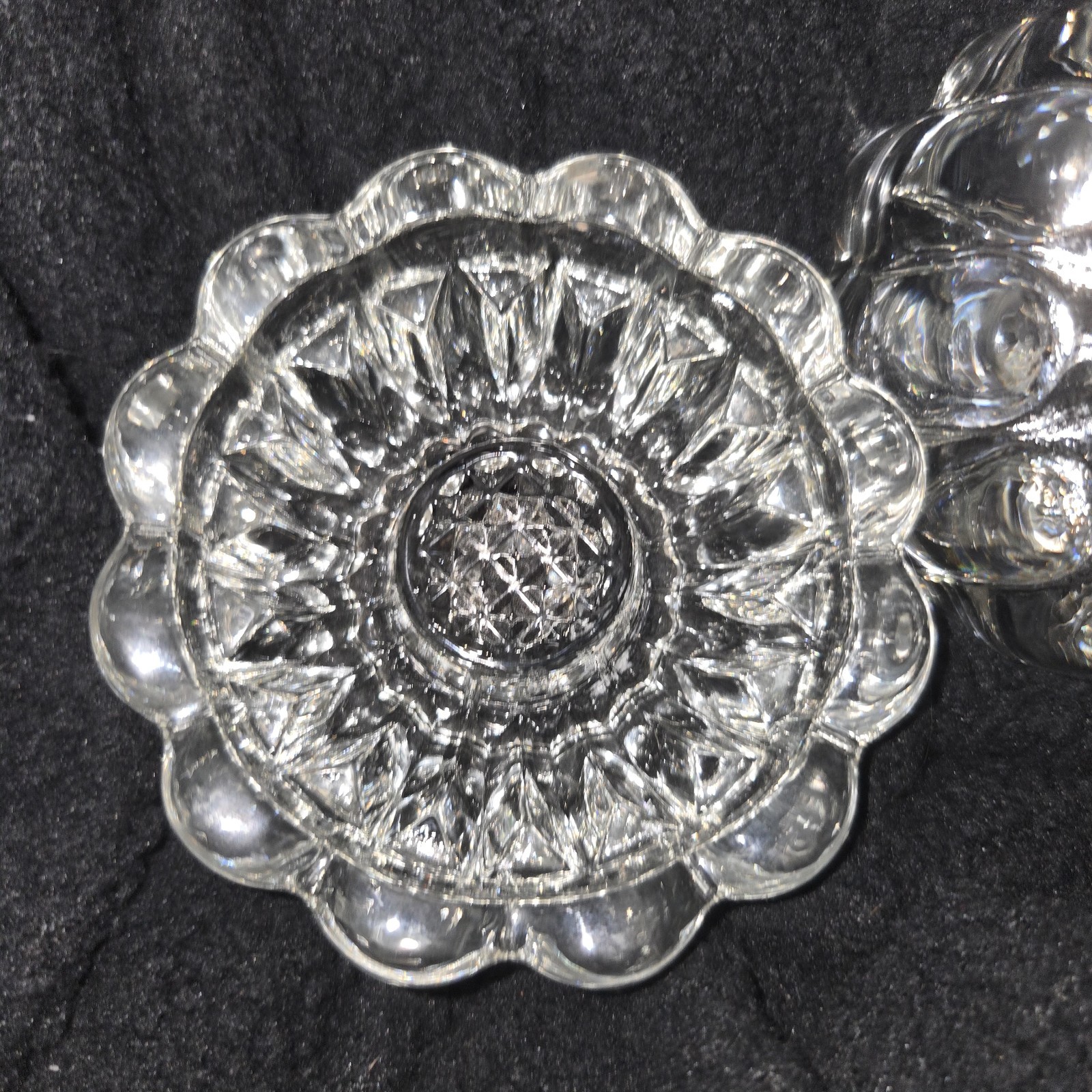 VTG Pair Princess House Heavy Crystal Clear 3-Way CandleHolders