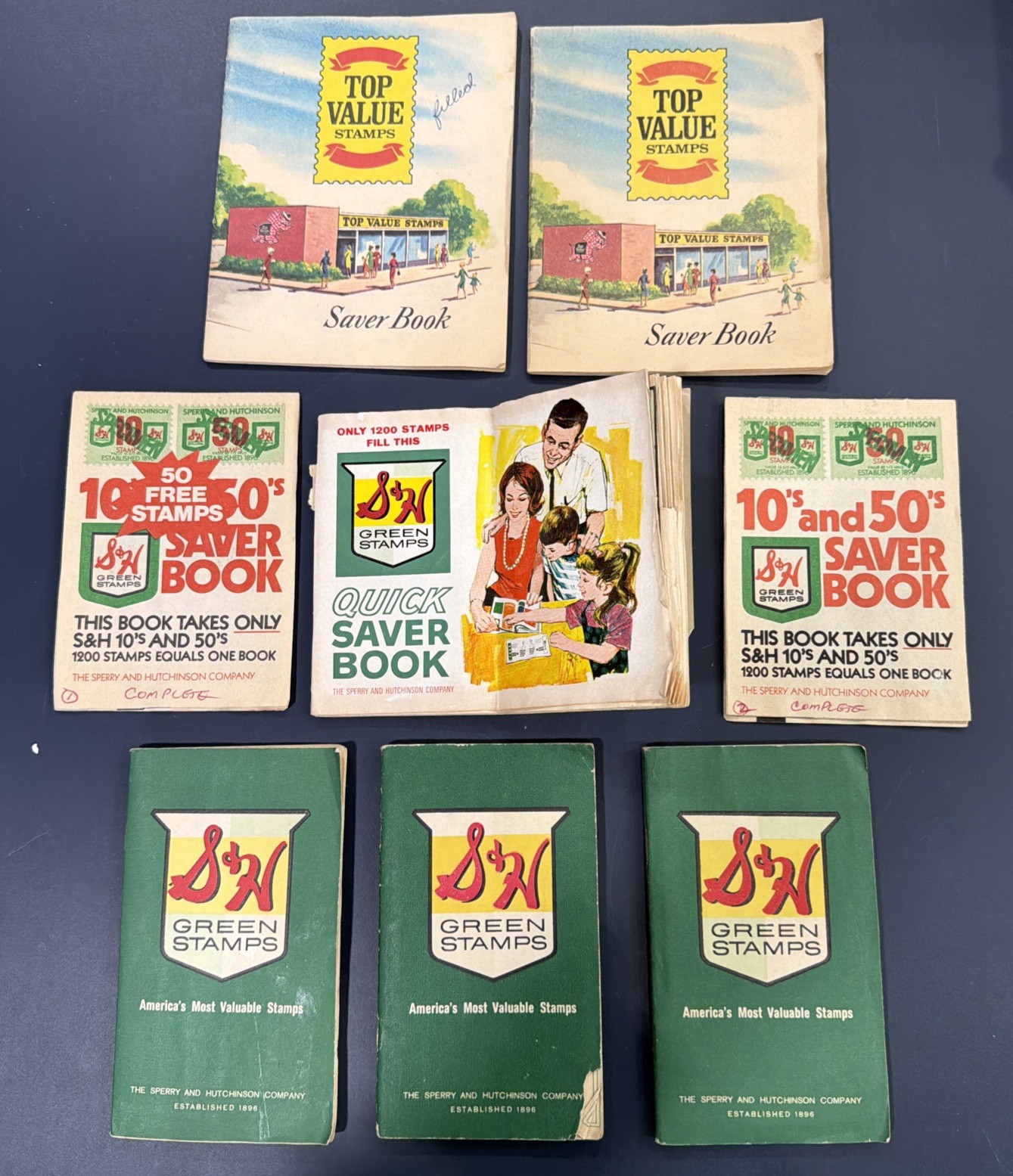 Lot of vintage S & H Green Stamps Saver Books complete & Top Value 60s Lot of vintage S & H Green Stamps Saver Books complete & Top Value 60s