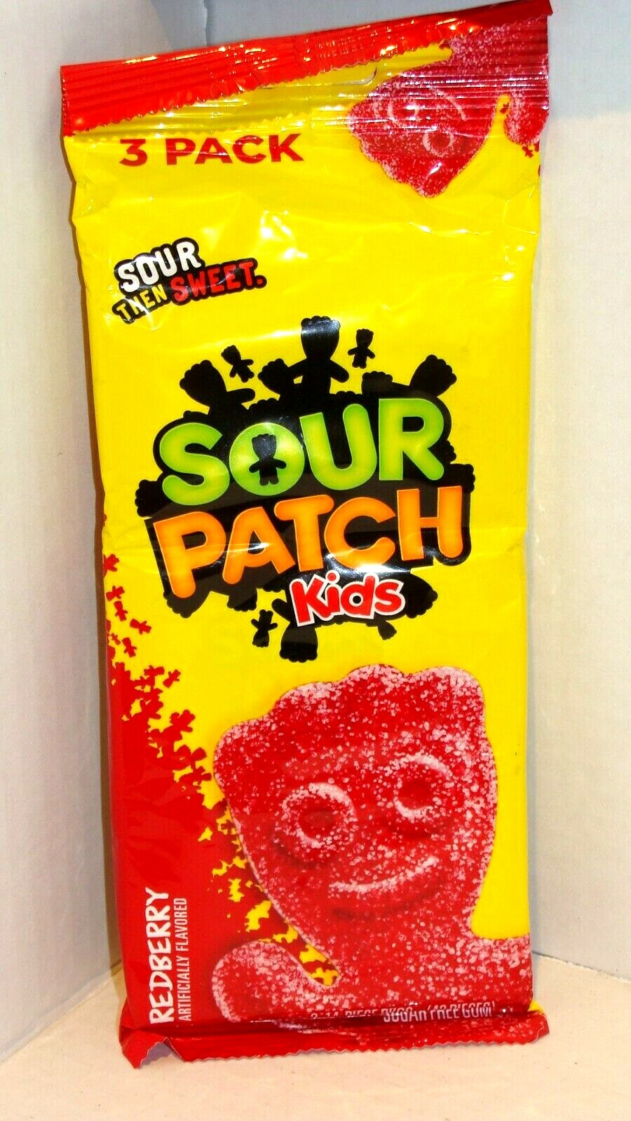 STRIDE GUM - Sour Patch Kids REDBERRY Flavor 3 Packs - DISCINTINUED HTF AS-IS
