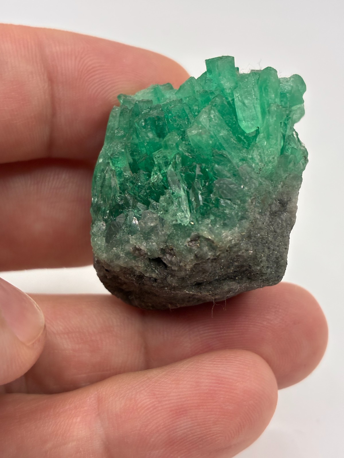 44g Rough Crystal Colombian Emerald Raw Matrix Collector Piece Natural Muzo