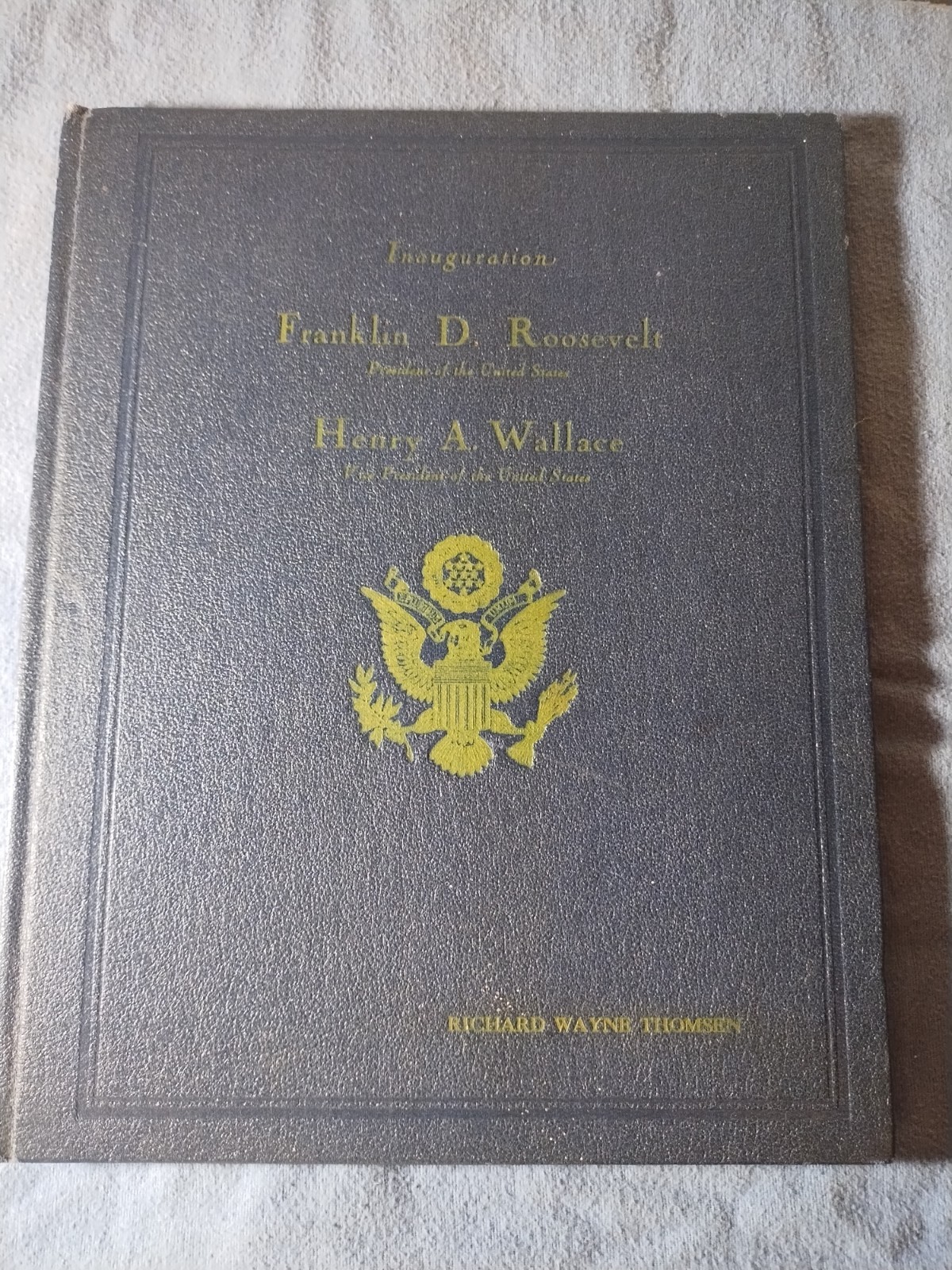 1941 Franklin D Roosevelt 3rd Term Deluxe Inaugural Program Limited Signed