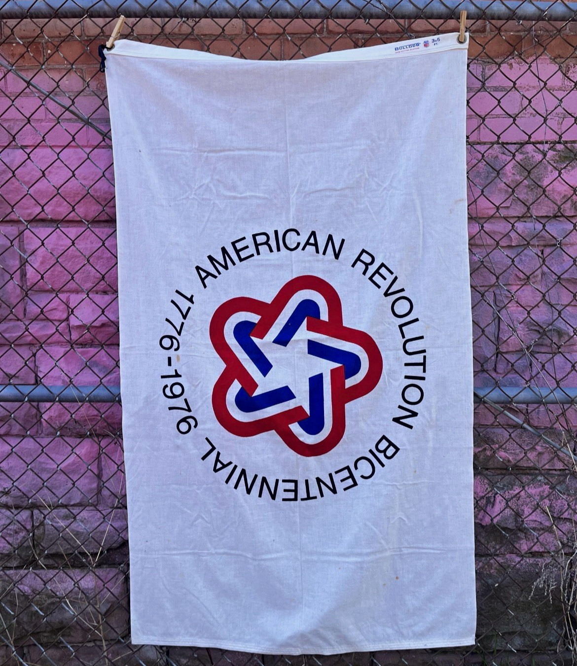 Vintage 1970s American Revolution Bicentennial 1976 Flag