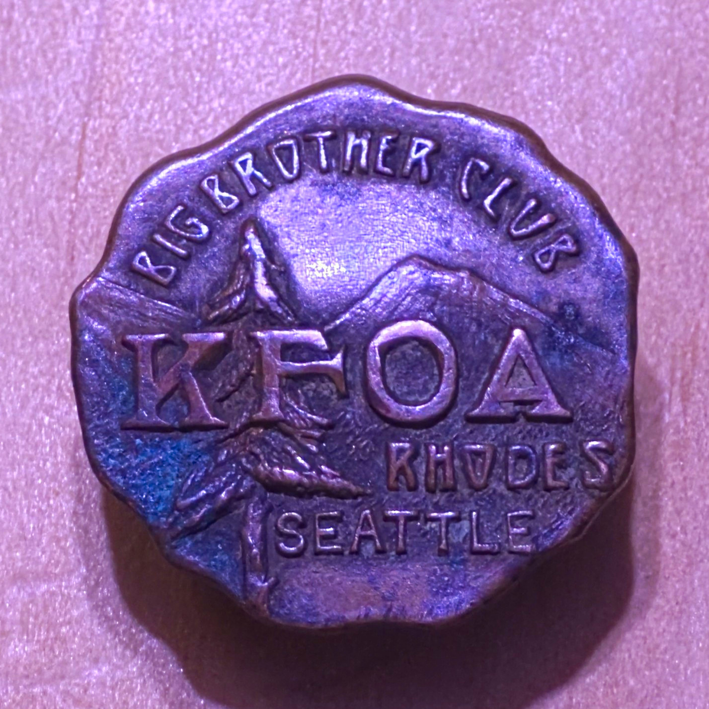 Vintage 1920s KFOA Radio Big Brother Club Rhodes Department Store Seattle Pin Vintage 1920s KFOA Radio Big Brother Club Rhodes Department Store Seattle Pin