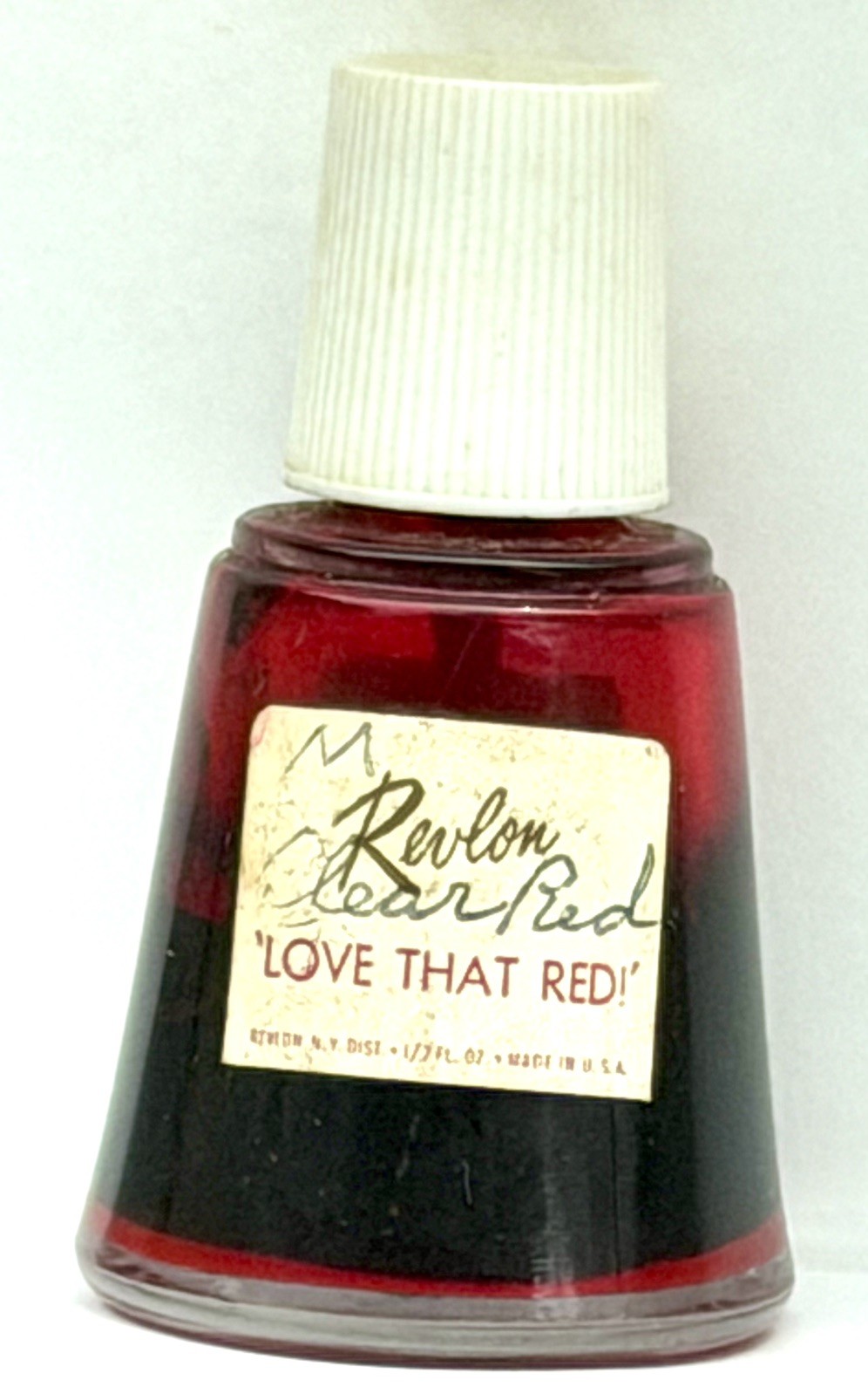 Vintage Revlon Love That Red Nail Polish 1/2 Fl Oz Bottle 1/2 Full 40s 50s 60s Vintage Revlon Love That Red Nail Polish 1/2 Fl Oz Bottle 1/2 Full 40s 50s 60s