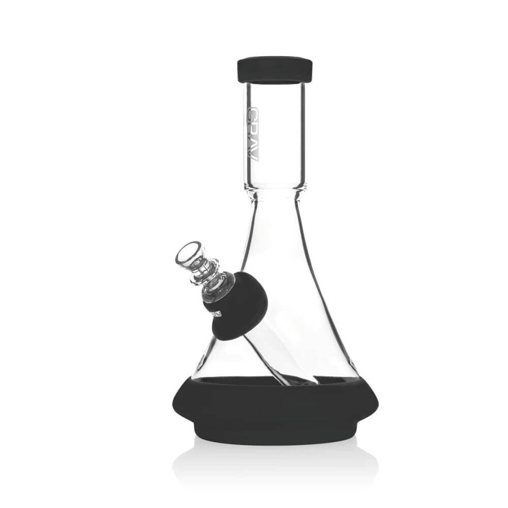 GRAV Deco Beaker Water Pipe w/ Silicone Protection - Black
