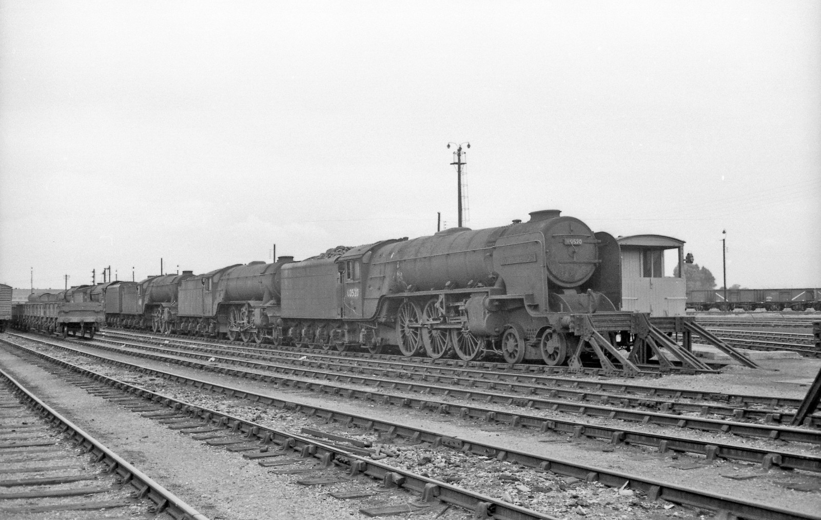 Original Railway Negative of A2 60520 OWEN TUDOR at New England.