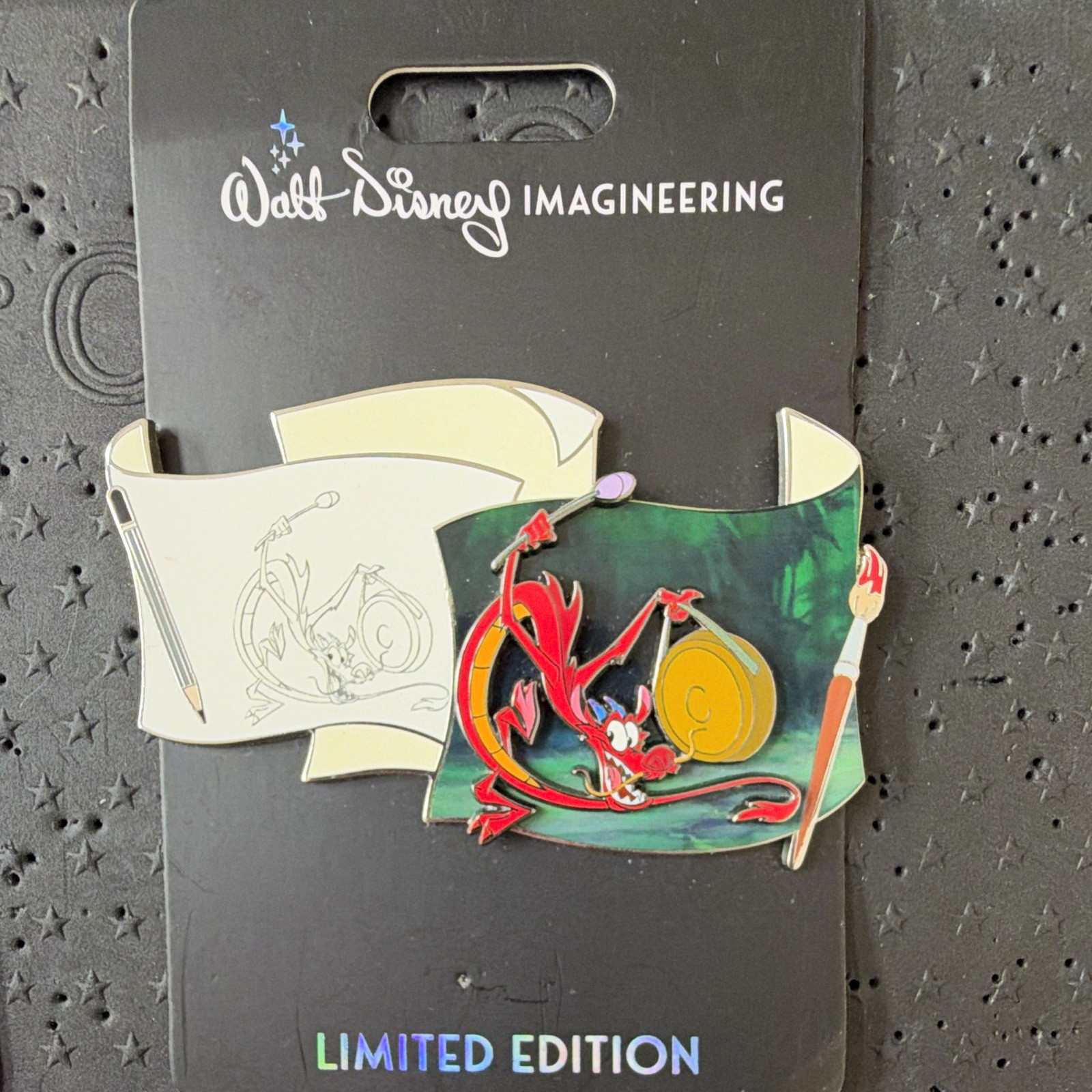 Disney WDI Pin Off The Page Pin Mushu LE 300 Mulan Disney WDI Pin Off The Page Pin Mushu LE 300 Mulan