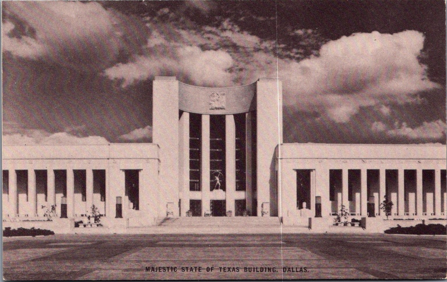 Vintage Majestic State of Texas Building Dallas Postcard Conoco Touraide Vintage Majestic State of Texas Building Dallas Postcard Conoco Touraide