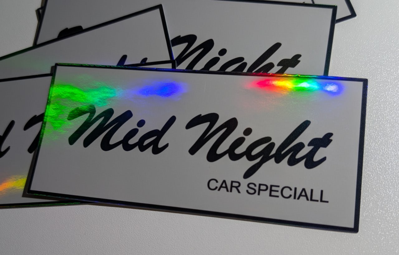 Mid Night Club Car Speciall Holographic Sticker Decal 5 Mid Night Club Car Speciall Holographic Sticker Decal 5