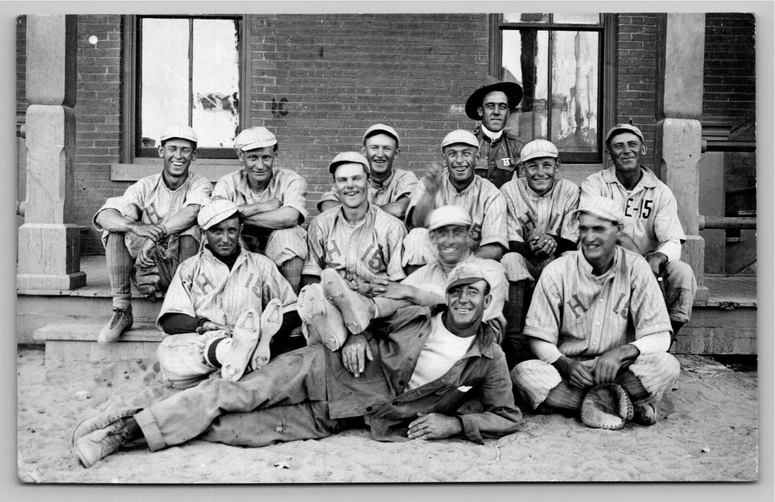 Vintage RPPC Baseball Team Photo Postcard 1910s Azoa Uniforms E-15 H Vintage RPPC Baseball Team Photo Postcard 1910s Azoa Uniforms E-15 H
