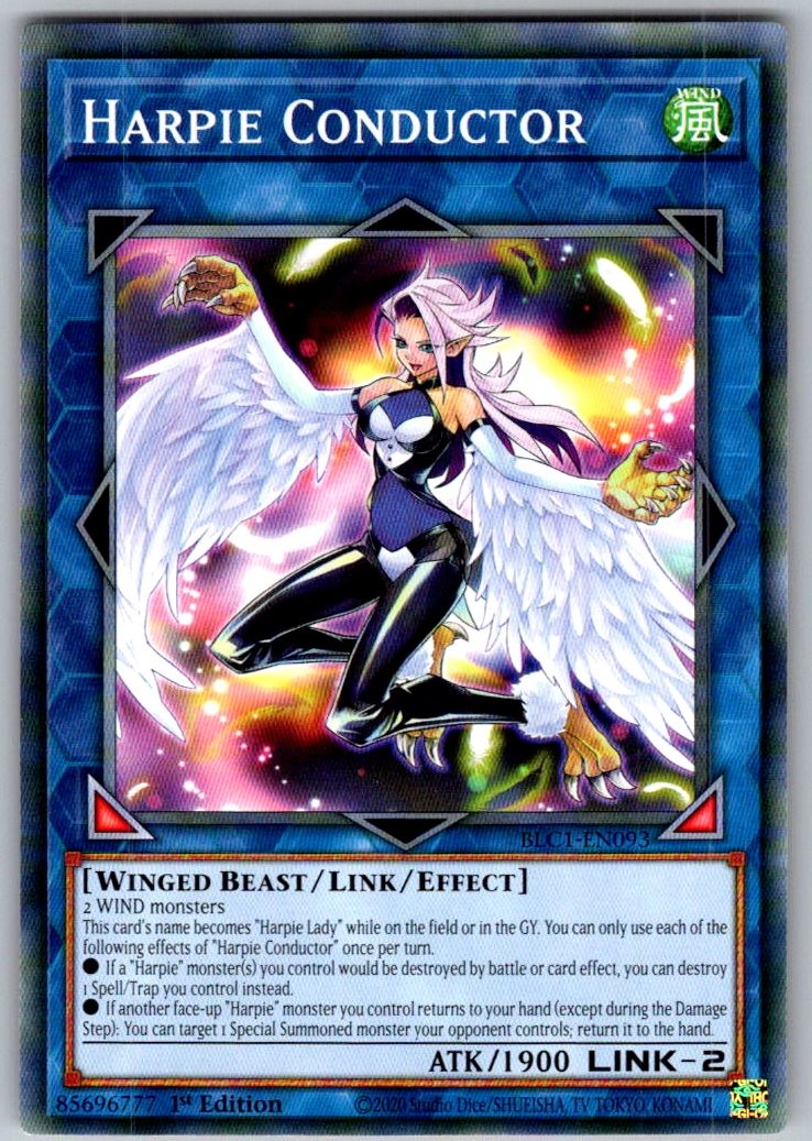 YUGIOH HARPIE CONDUCTOR BLC1-EN093 BATTLES OF LEGEND: CHAPTER 1 C LP