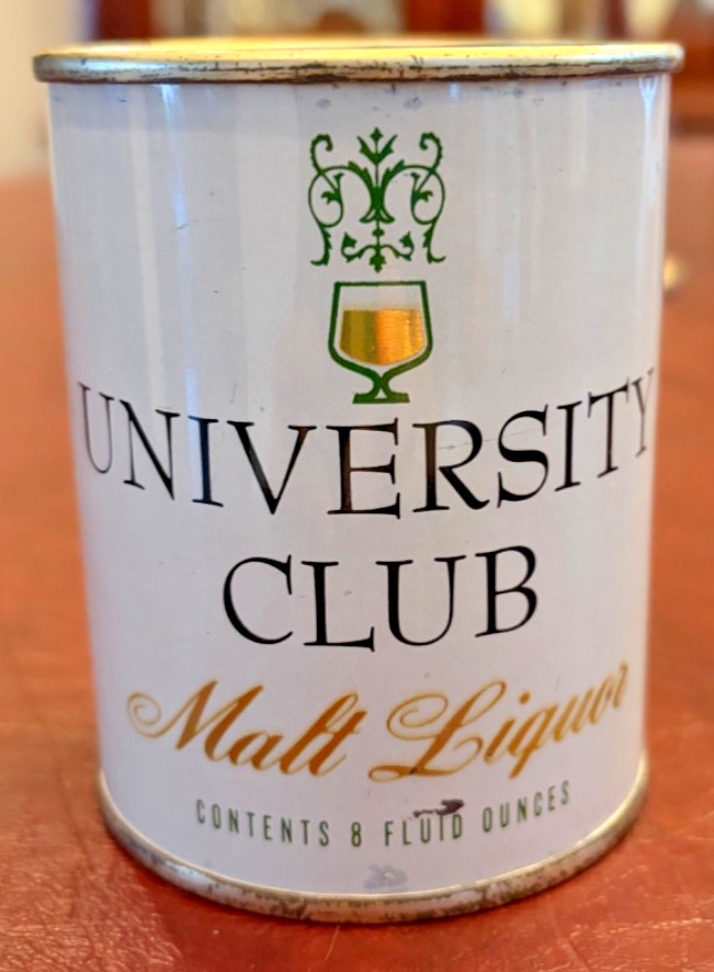 BEAUTIFUL University Club Malt Liquor Flat Top 8oz~Gettelman Brewing for Miller