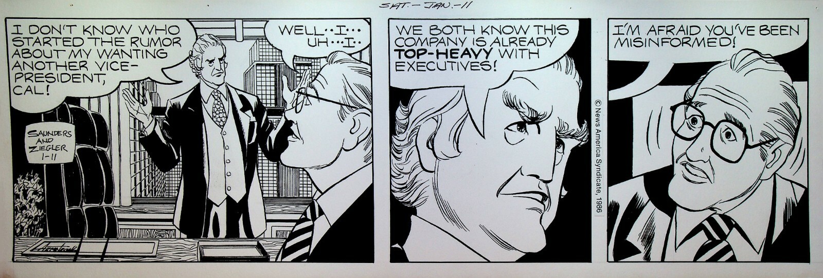Mary Worth Original Comic Strip Art Allen Saunders Bill Ziegler January 11 1986 Mary Worth Original Comic Strip Art Allen Saunders Bill Ziegler January 11 1986