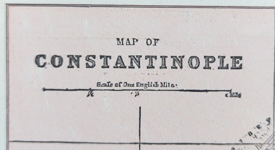 Vintage 1887 CONSTANTINOPLE Map 14