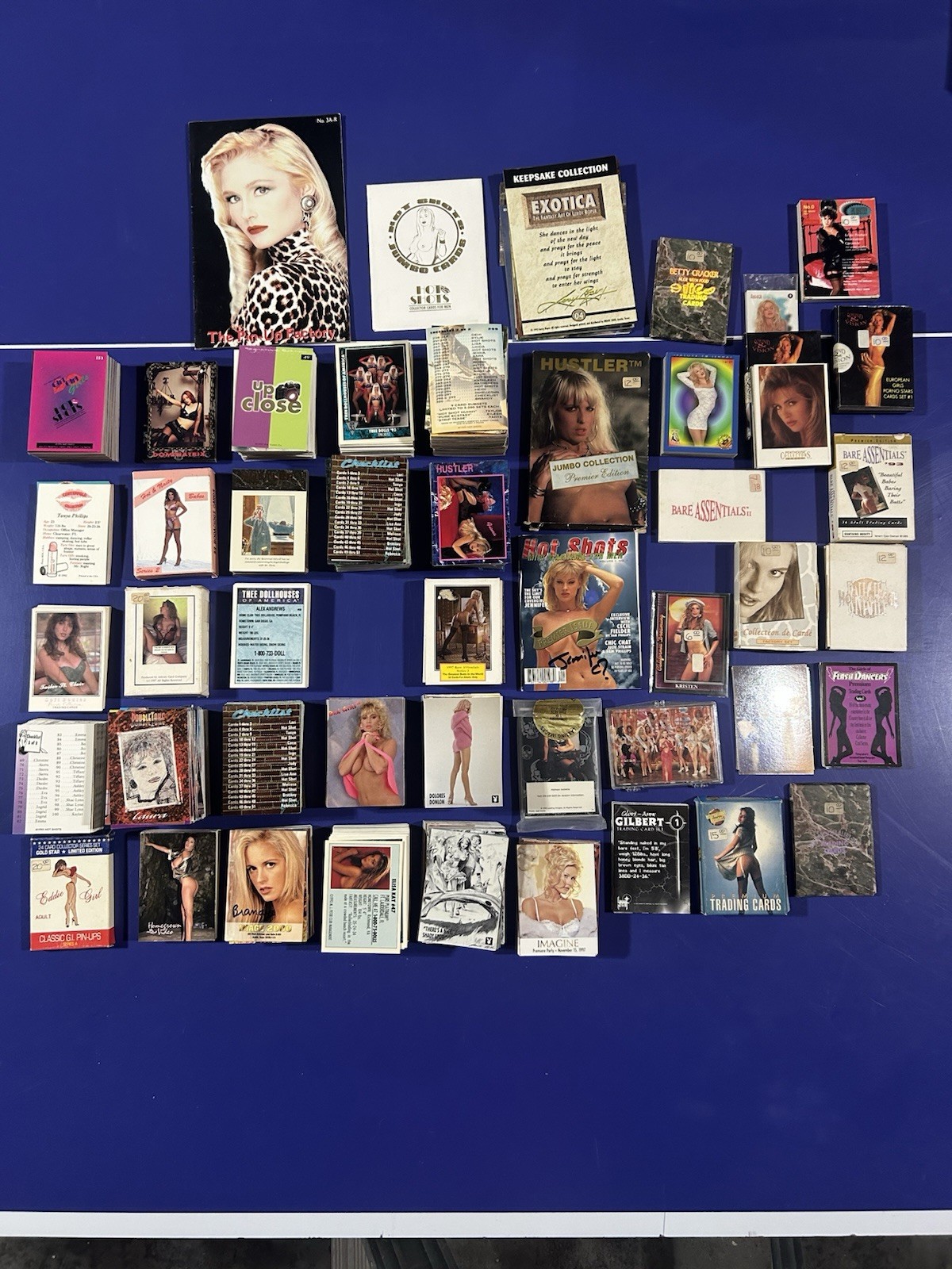 Huge Lot Vintage Adult Trading Cards Hot Shots Hustler Etc 2500 + Cards Sets Huge Lot Vintage Adult Trading Cards Hot Shots Hustler Etc 2500 + Cards Sets