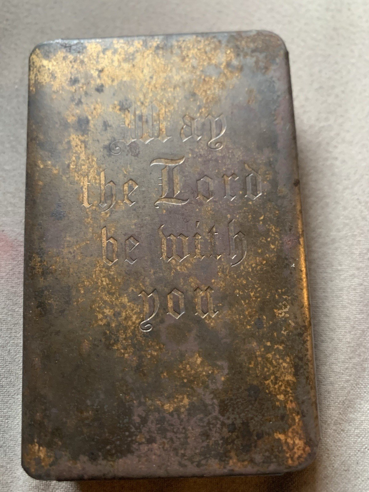 Rare Vintage Ww2 Metal Bible Heart Protector. Rare Vintage Ww2 Metal Bible Heart Protector.