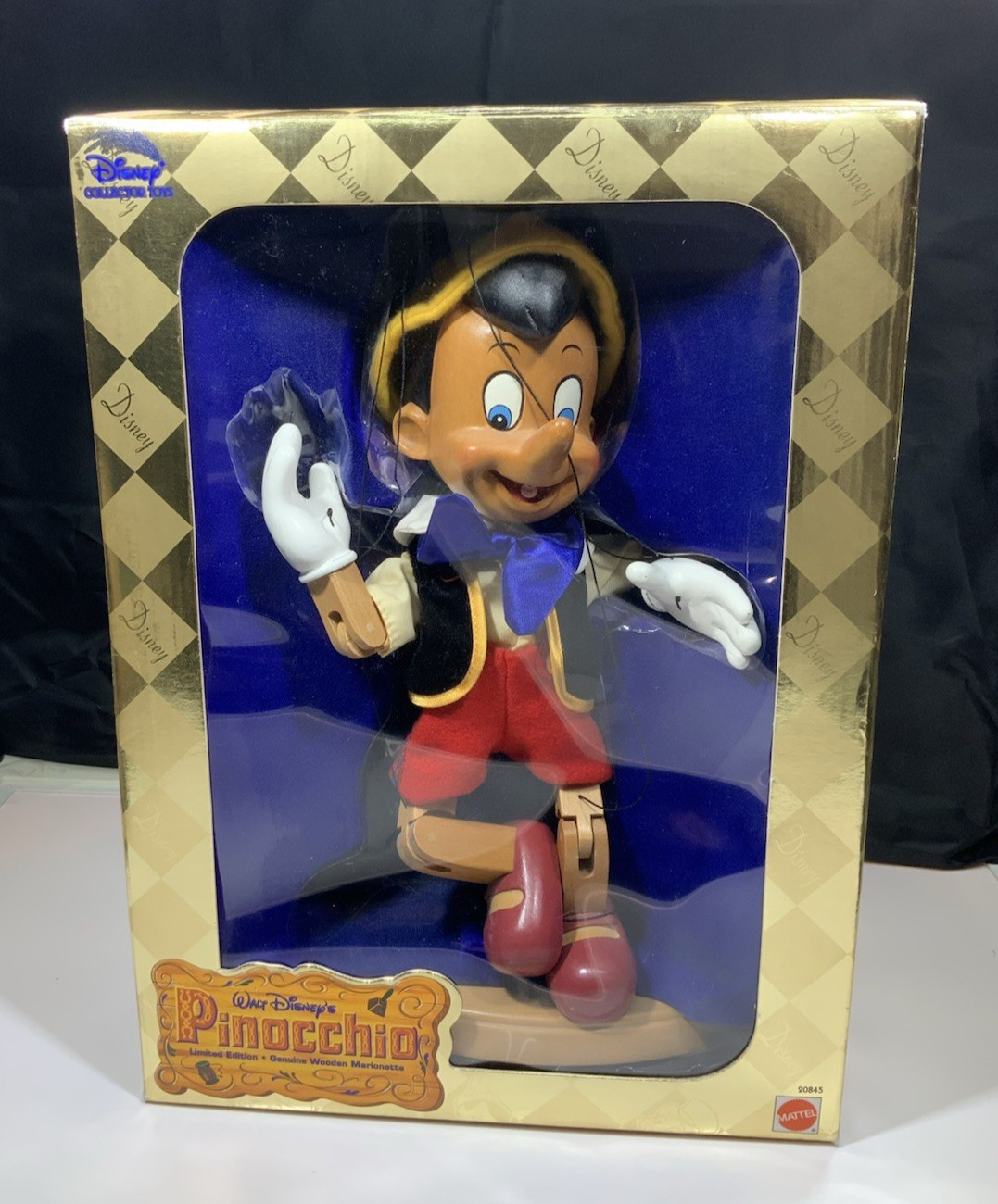 Mattel Disney Pinocchio Wooden Figurine-Toy-Doll-Limited Edition Box Mattel Disney Pinocchio Wooden Figurine-Toy-Doll-Limited Edition Box