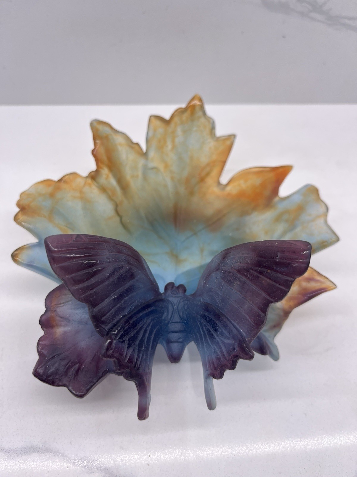 Daum Grand Papillon Nature Bowl BNIB RARE 01774