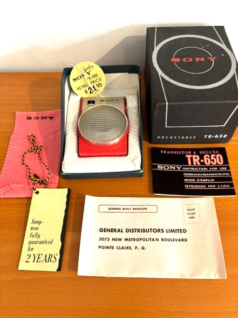 SONY TR-650 Vintage Transistor Radio@ BOXED@COMPLETE SONY TR-650 Vintage Transistor Radio@ BOXED@COMPLETE