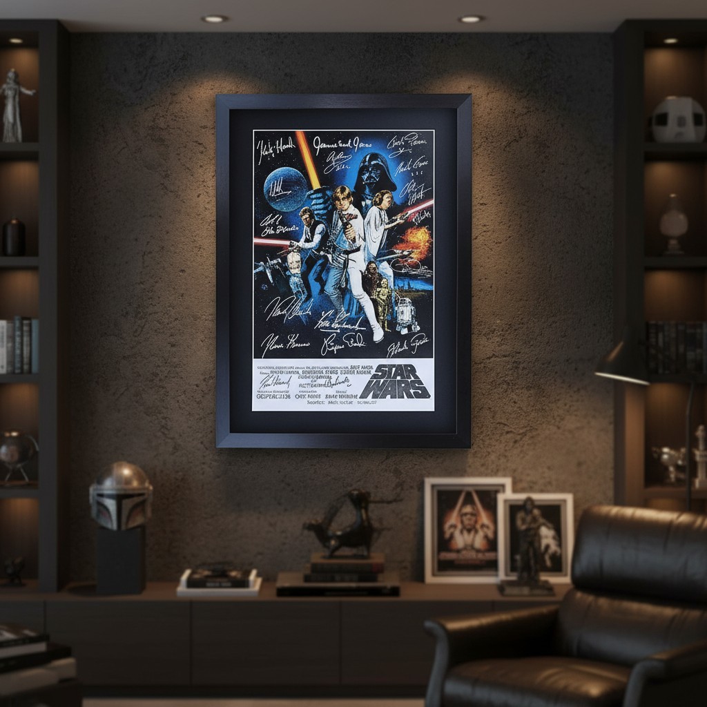 Authentic 16x12 Star Wars Trilogy Poster Signed by Mark Hamill - Perfect Gift