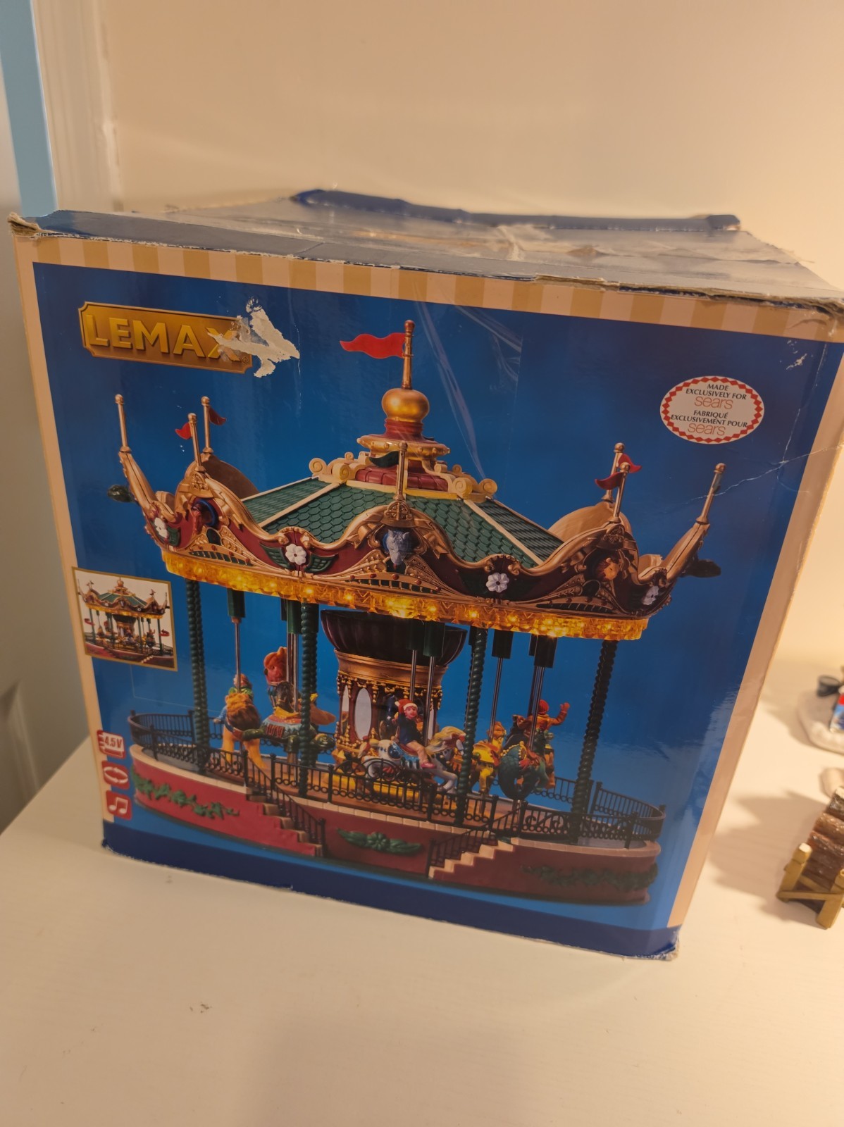Lemax Christmas Coventry Cove Jungle lighted Musical Carousel Merry Go Round Lemax Christmas Coventry Cove Jungle lighted Musical Carousel Merry Go Round